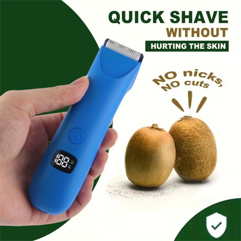Ergonomic Body Groomer With 600mAh Digital Display Battery Hair Trimmer For Painless Hair Removal Electric Body Shaver