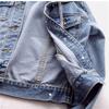 Women's Korean Fashion Long Sleeve Jean Jacket Slim Hooded Short Denim Jacket Woman Coat