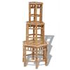 VidaXL Tabourets de jardin 3 pcs Bambou