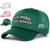 Casquettes en maille de baseball unisexes avec broderie de lettres 'Drink Margs' Printemps Automne Extérieur Réglables Casquettes Décontractées Chapeau Pare-soleil Casquette de Sport