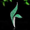 Elegant Calla Lily Brooch Full Sparkling Color Zircon Fashion Accessory Coat Cheongsam Women