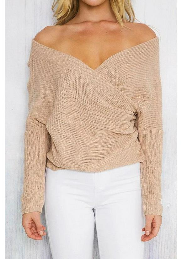 2026 Europe Autumn/Winter Women's Slim Fit V-neck Knitwear Pullover Sweater