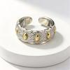 Vintage Seven Grain Ring Non-fading Couple's Ring Fashion Open Ring  for Women