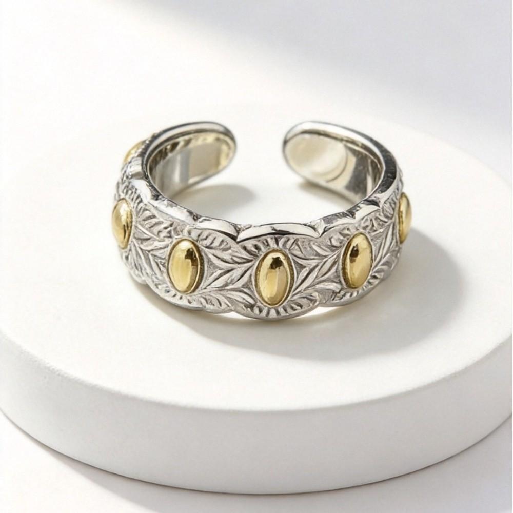 Vintage Seven Grain Ring Non-fading Couple's Ring Fashion Open Ring  for Women