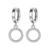 Silver-Plated Triangle Star Earrings with Micro-Paved Zirconia - Cute Women’s Ear Cuffs and Clips Jewelry