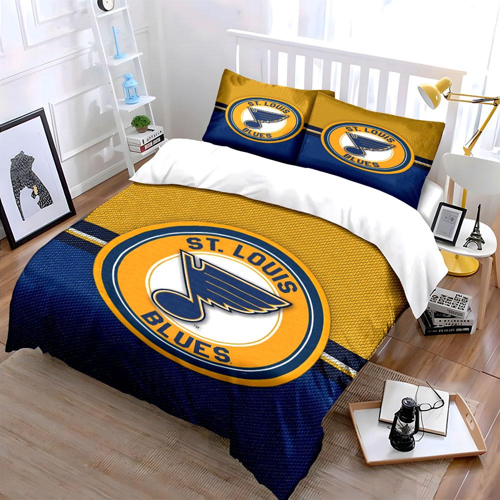 St. Louis Blues Bedding Set Bedding Duvet Cover Set Duvet Cover Pillowcases (1 * Duvet Cover 2 * Pillowcases, without duvet insert)
