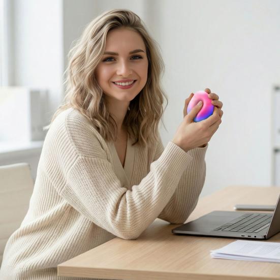 Easter Egg Squeeze Toy Stress Relieving Colorful Egg Squeeze Toy Decompression Stress Ball Egg Basket Stuffer Party Favors