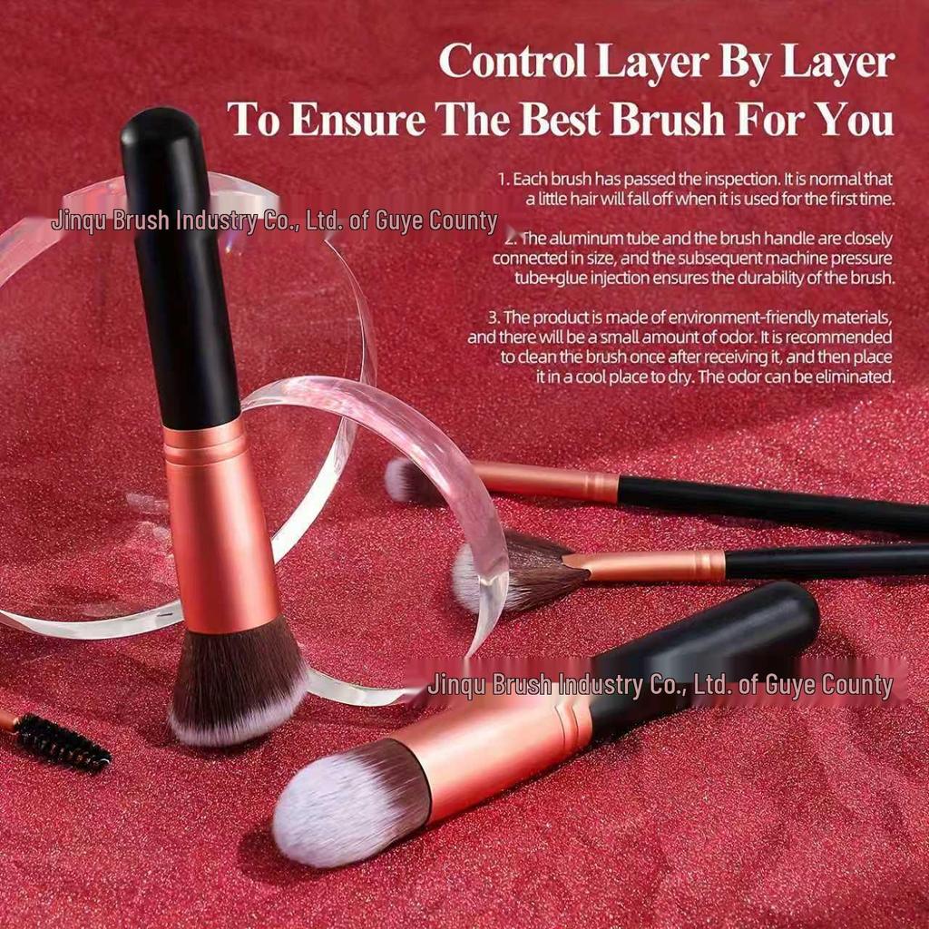 16-Piece Makeup Brush Set: 5 Large, 11 Small for Powder, Eyeshadow, and Full Beauty Application