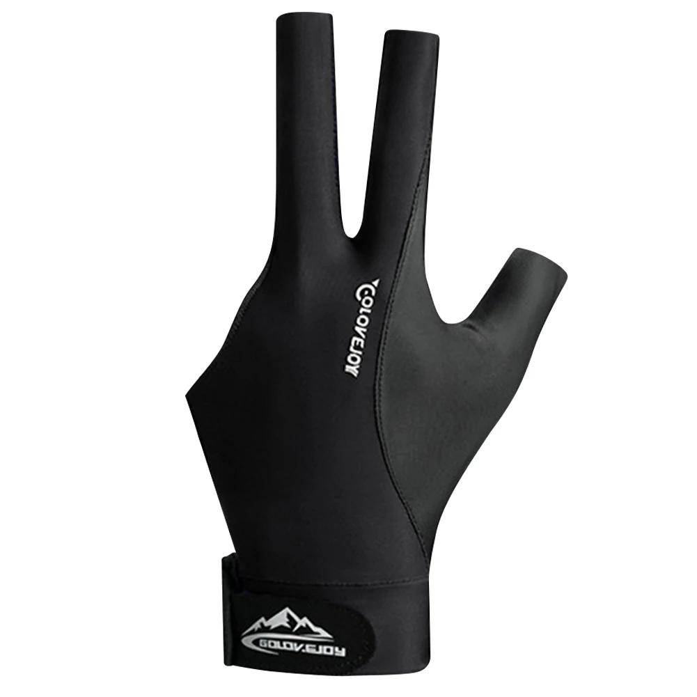 Billiards Glove Left Hand Three Finger Snooker Billiard Glove Non Slip Stickers Elasticity Billiard Training Gloves Accessories