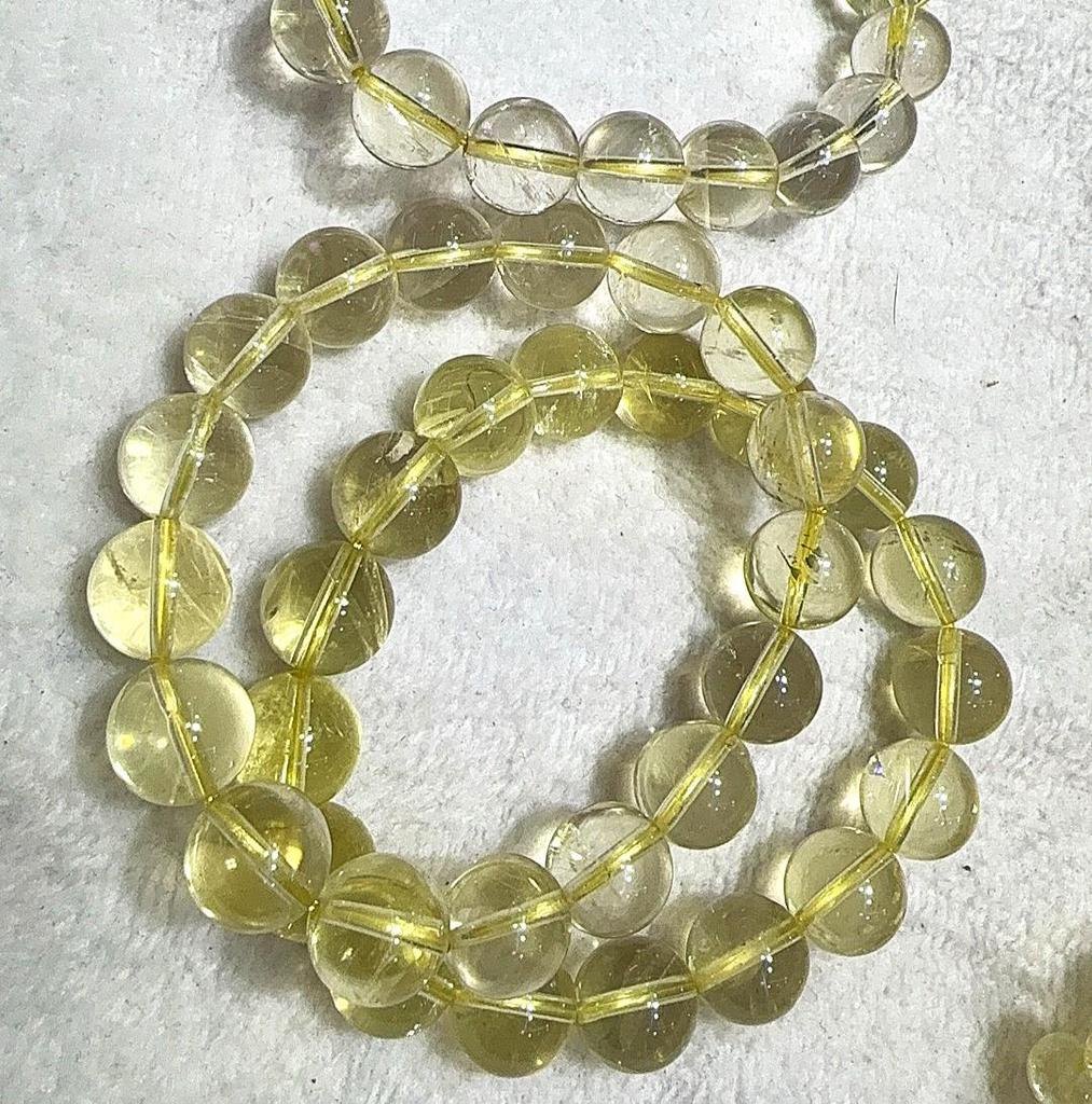 Natural Lemon Yellow Citrine Beads: 7A Grade Round Beads for DIY Women's Fresh Style Bracelets and Jewelry Crafting