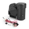 12V 200W Carbon Style Snail Compact Super Loud 450Hz Air Horns With Relay for Car Motorcycle Truck Lorry Yacht Boat SUV