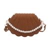 Creative Leather Shoulder Bag With Pearl Chain For City Style And Evening Out