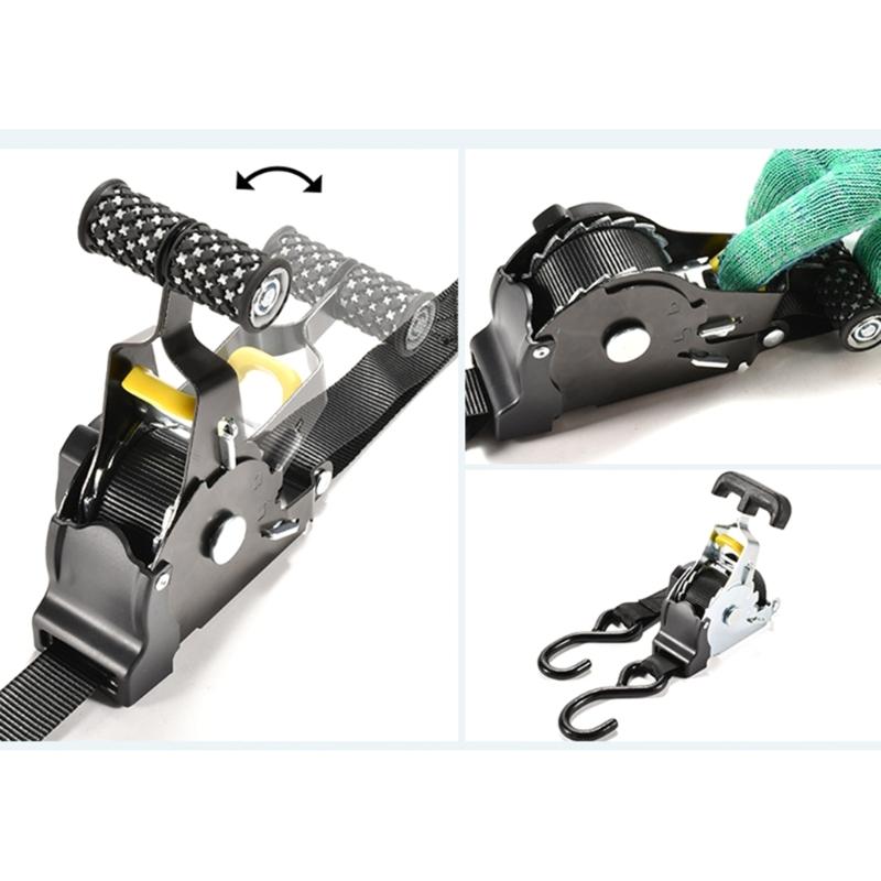 Auto Straps For Cargo Tape Retractable Belts For Load Luggage Strap Ratchet Tensioner Belt For Motorcycles Ratchet Strap For Car