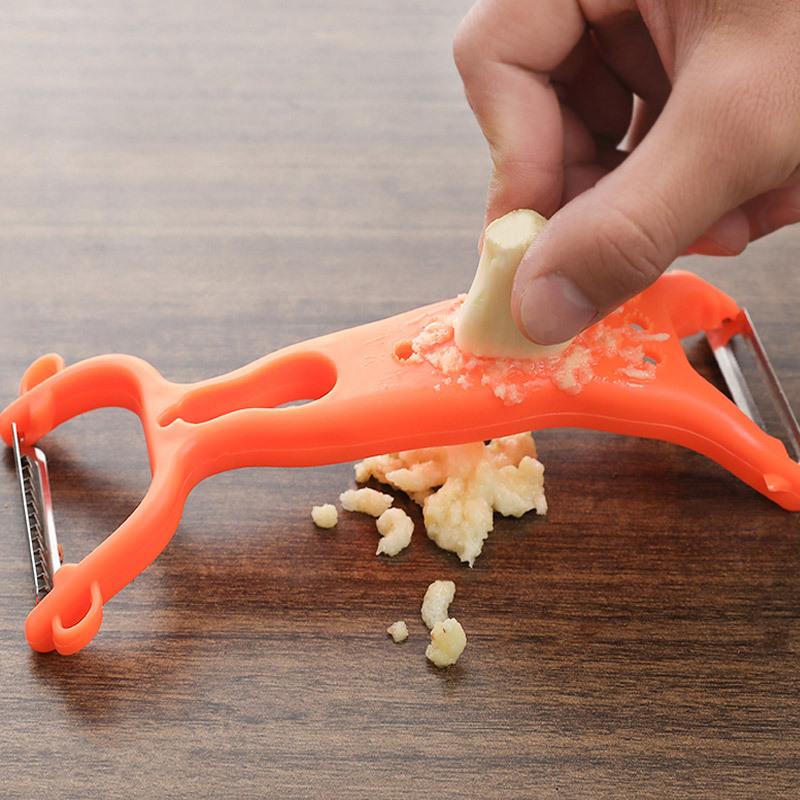 Multifunctional Dual Head Vegetable Peeler Sharp Stainless Steel Blades Easy Clean Portable for Outdoor Camping Cooking