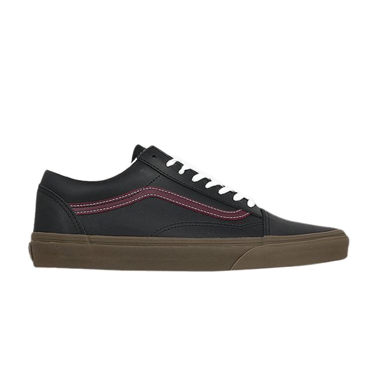 

Черные кроссовки унисекс с портвейном Vans Old Skool Bleacher VN0A38G1OKR