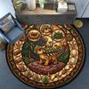 Alfombra Redonda de Cristal Prehistórico Debajo de Sillas de Oficina Dormitorio Sala de Estar Decoración del Hogar