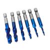 6PCS High Speed Steel 6.35mm Hex Shank Tap Drill Bit Compound Tap M3M4M5M6M8M10 (Type C)