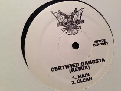 Płyta 12-calowa JIM JONES - Certified Gangsta DIP3001 Diplomats 2004 US Rap & Hip-Hop/R&B Używana