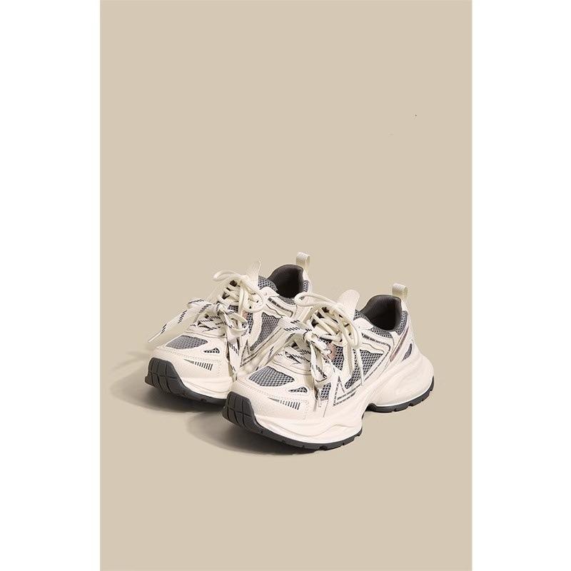 Platform Dad Shoes Women's Spring New Breathable Versatile Sports and Leisure Student Running Shoes Women