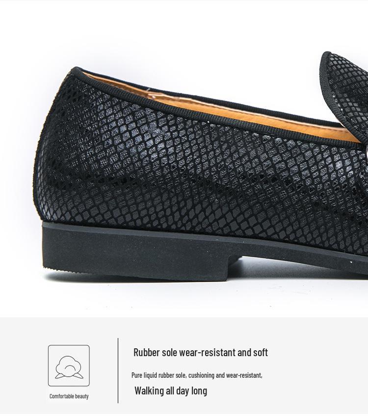 British Style Men's Leather Loafers - Large Size, Slip-On, Spring/Autumn Driving Shoes