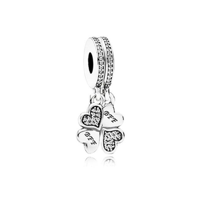 European Green Clover Cactus Shoe Pendant 925 Sterling Silver Beads Fit Fashion Bracelet For Women Jewelry Making