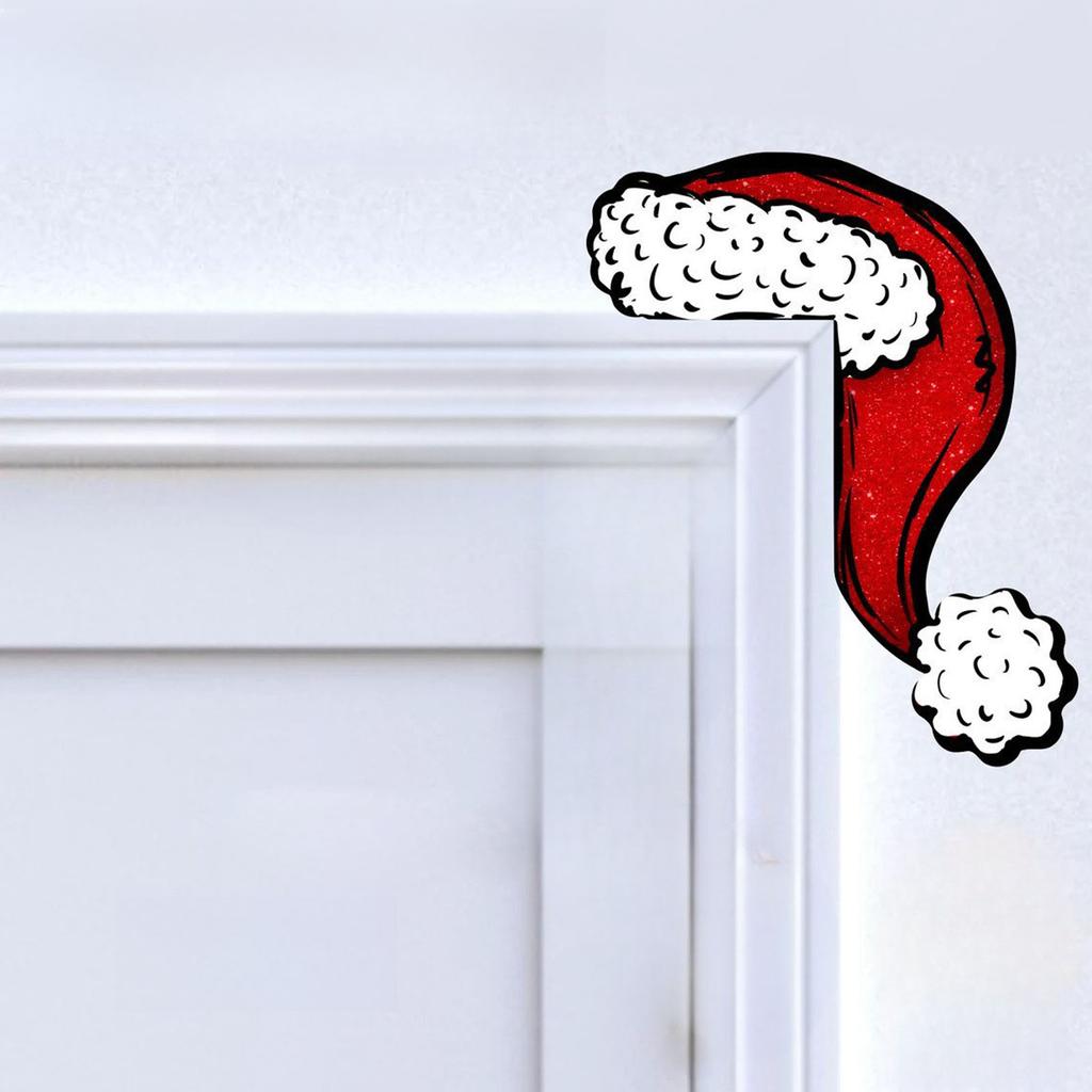 Weihnachts-Türrahmenecke Holzdekoration Verandadekoration Holzrahmen Heimwand Tür Ecke Wandaufkleber Dekoration