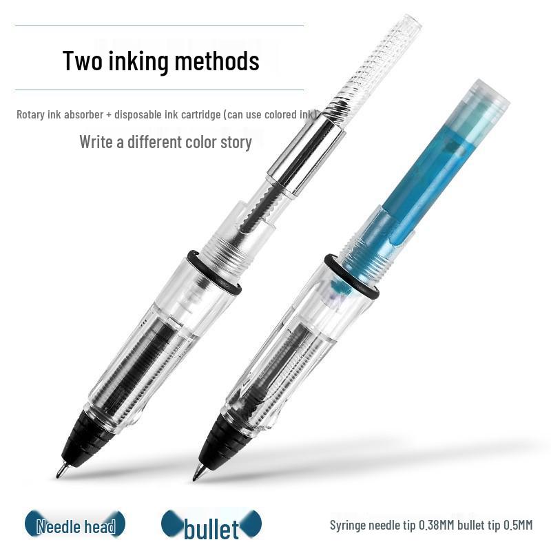 

Transparent Gel Pen Ink Cartridge & Absorber for Beginners - Dual-Use Direct-Injection 0.38mm
