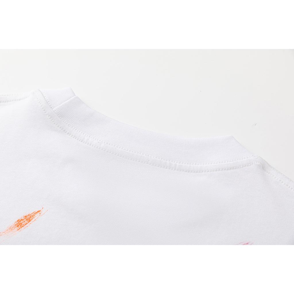9068 Off-White 2026 Spring/Summer New Colorful Letter Arrow Pattern Round Neck Hooded Short Sleeved Men's and Women's T-shirts
