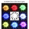 LEDs Deck Lights w/Remote Control 16 RGBW Colors&4 Lighting Mode Adjustable