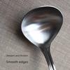 Integrated Sand-Polished 304 Stainless Steel Spoon with Long Handle, Large Soup Spoon for Commercial and Home Use, Large Hot Pot Spoon, Porridge Spoon