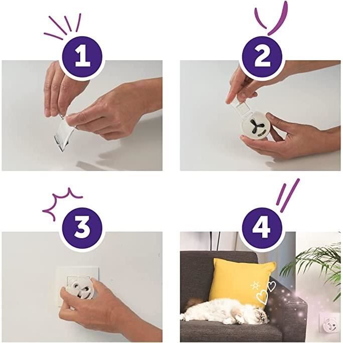 FELIWAY Help! - Anti-stress pour chat - Pack économique 3 cartouches - 3x7 jours