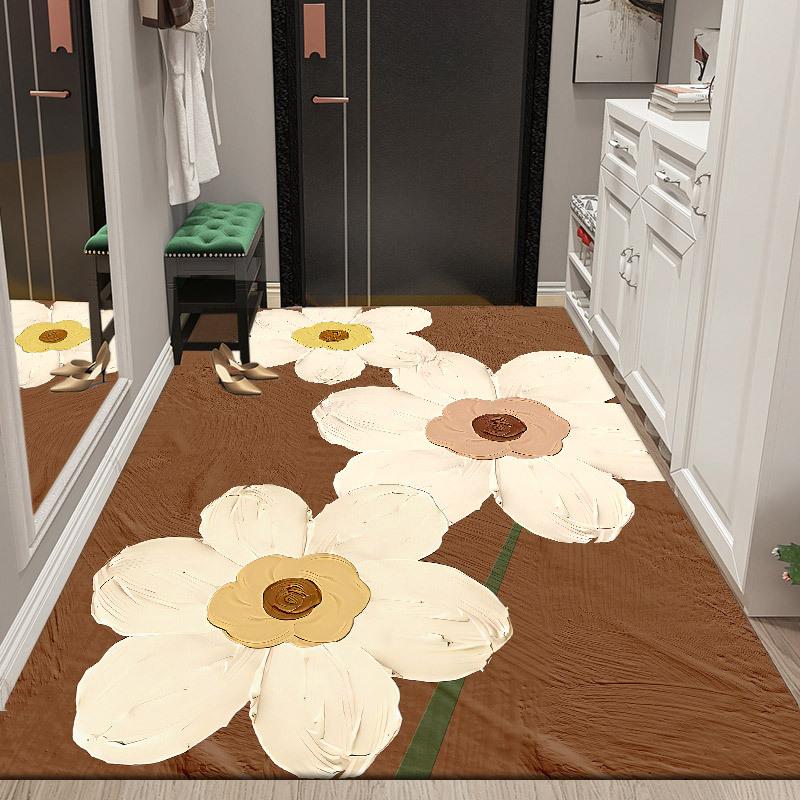 Home Floor Mat Door Dirt Resistant Carpet Bedroom Bedside Easy To Maintain Living Room Bathroom Absorbent Foot Mat