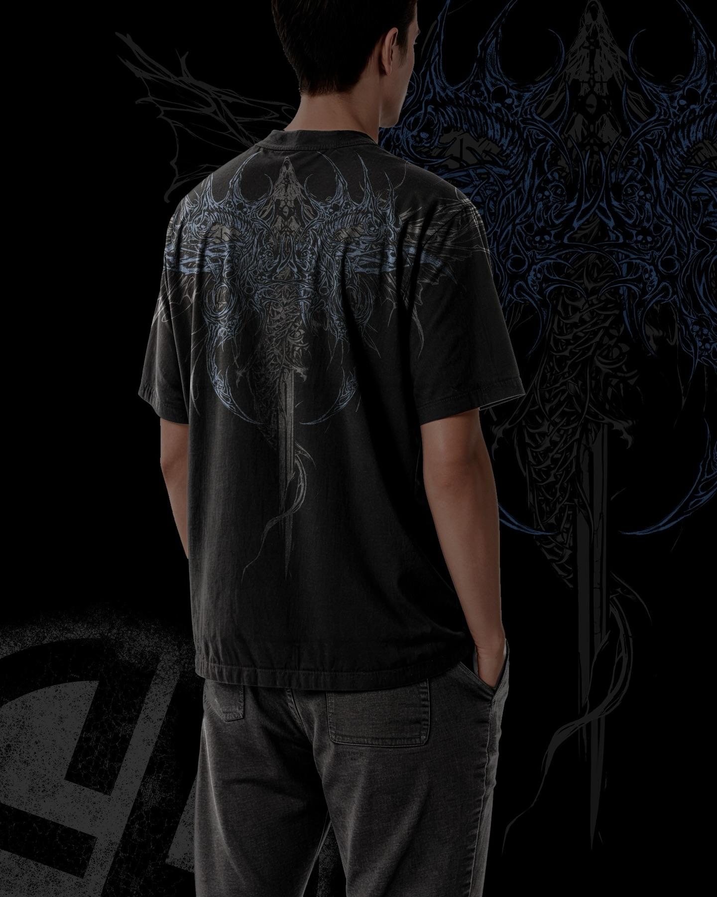 

01-Men and women y2k tops street gothic dark style retro plus size loose casual high street printed hip hop clothing tops 5XL різнокольоровий