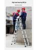 Multi-Functional Aluminum Telescopic Ladder - Herringbone Design, Foldable, Thickened for Household and Large Joint Decoration.