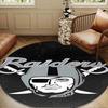 Rai-ders Football Legacy Round Rug for Livingroom,Bedroom, Palyroom, Chair Rug, Area rug, Circle Carpet, Large Size Fan Christmas gift
