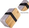 Japanese Bamboo Double-Layer Insulated Lunch Box with Large Capacity and Microwave Safe Plastic Compartments