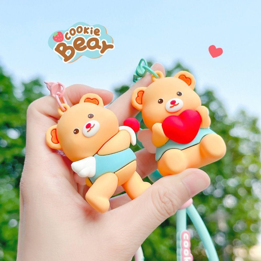 

Кулоны с героями мультфильмов, игрушки, сумка, подвески, милый брелок с медведем и маслом