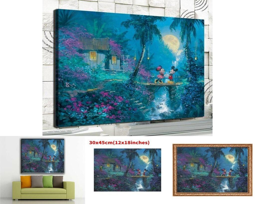 Meerjungfrauen-Prinzessin Leinwand-Wandkunst Modernes Märchen Schlafzimmer Kinderzimmer Dekorative Malerei Kernmaterial