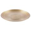 Piatto Piano in Vetro per Cena, Oro, 28 Cm