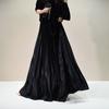 Fustă Maxi Plisată din Satin pentru Femei Talie Înaltă Evazată Boho Plisată Casual Elastică Linie A Lungă pentru Femei Elegantă Fluidă Volane Fustă de Bir