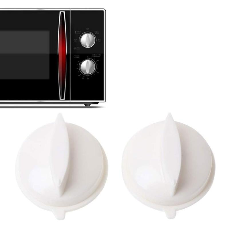 Set mit 10 Mikrowellen-Knopf-Ersatz-Timer-Schalter-Knopf Schalter-Knöpfe Kunststoffstruktur D-förmiges Loch Knopf für Ofen