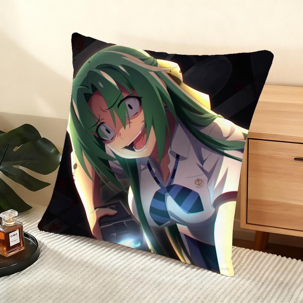 Higurashi When They Cry Cushion Cover Soft Short Plush Pillow Cover Smooth Cozy Texture Aesthetic Cushion Case Home Decor