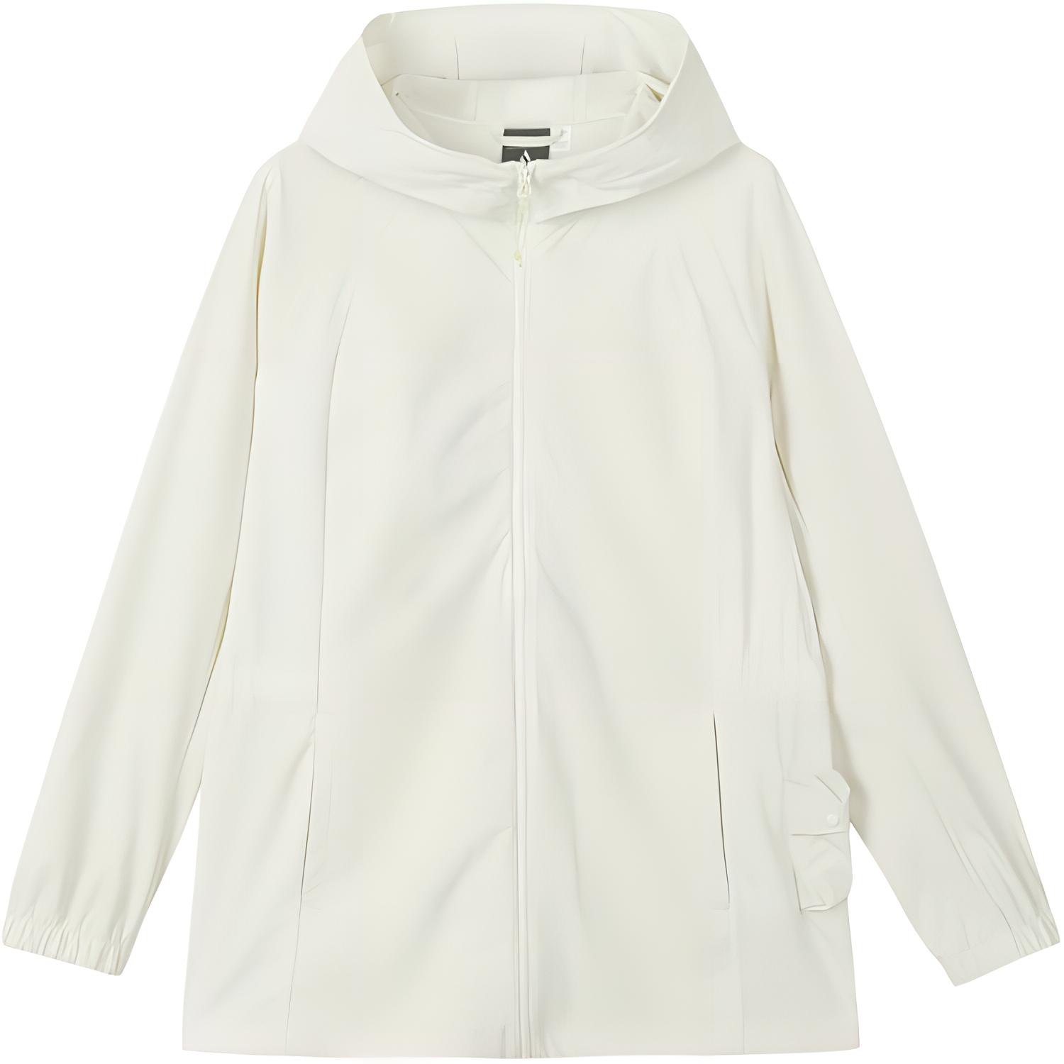 Skechers Hooded Zipper Long Sleeve Versatile Jacket Women Jackets Cream Off-White L324W030-00NA M