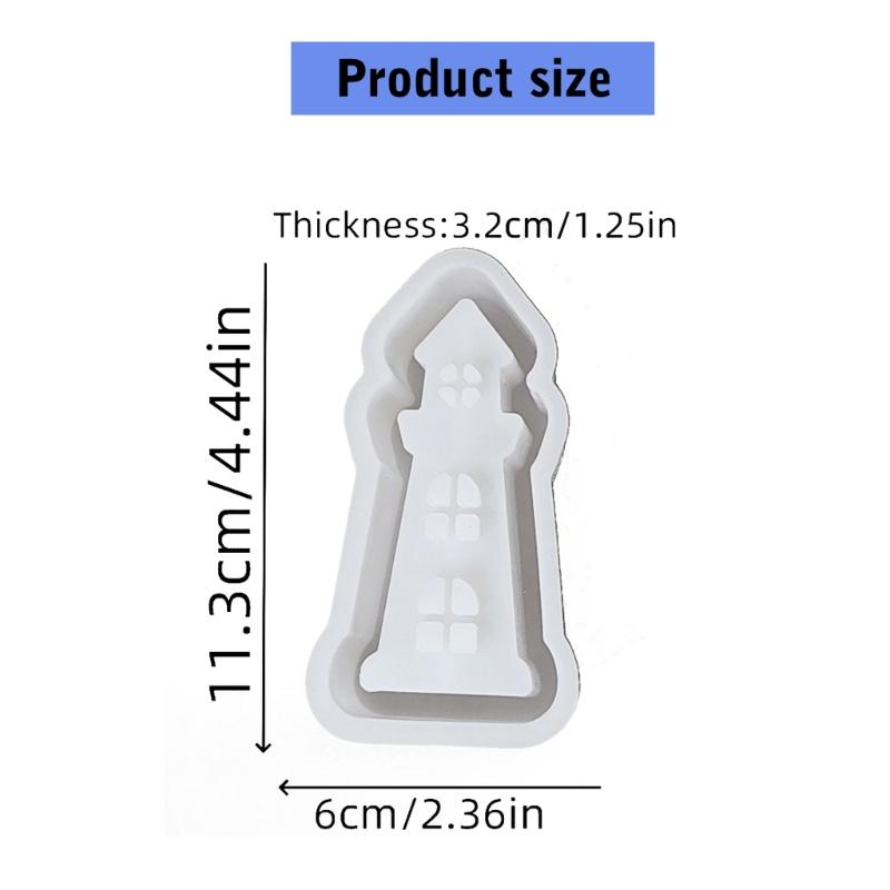 Lighthouse Silicone Candle Stand Molds for Candlestick Tealight Holder Gypsum Decoration Epoxy Resin Silicone Molds