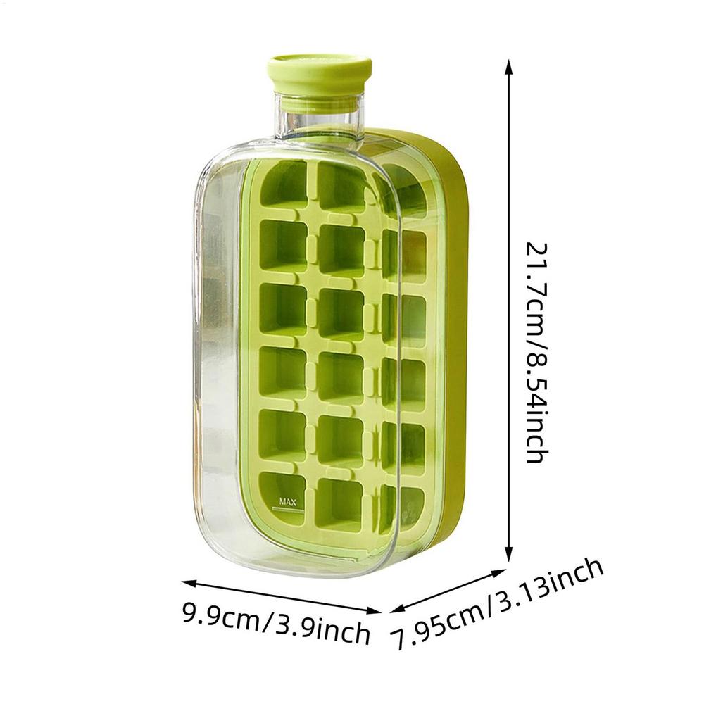 2-in-1 800ML Pressing Water Bottle IceCube Tray Block Mold With Straw IceCube Making Mold Kitchen Bar Accessories Ice Maker