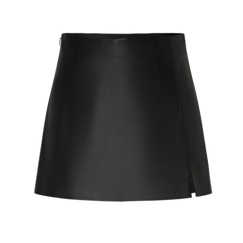 MO&Co. Women s High-Waist A-Line Faux Leather Skort S 160
