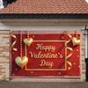 Love Banner Golden Beaded Strands Love Backdrop Valentine's Day Banner Glitter Frame Romantic Display For Indoor Decorations