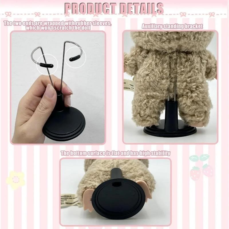 3er-Pack Puppenständer für Labubu, Verstellbarer Puppenständer für Labubu-Ausstellung, Puppen-Ausstellungsständer für Labubu-Zubehör, Puppen-Ausstellungsregal