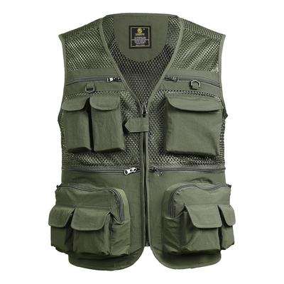 Chaleco de Pesca Transpirable Chaleco de Malla para Viaje de Pesca con Bolsillos con Cremallera Chaleco de Trabajo de Verano para Actividades al Aire Libre