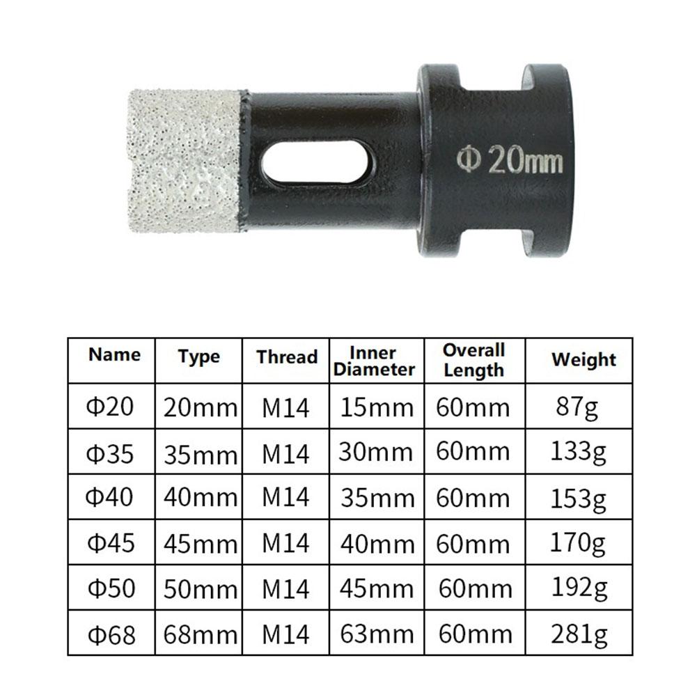 Efficient and Vacuum Brazed Diamond Core Bit for Ceramic Tile and Stone